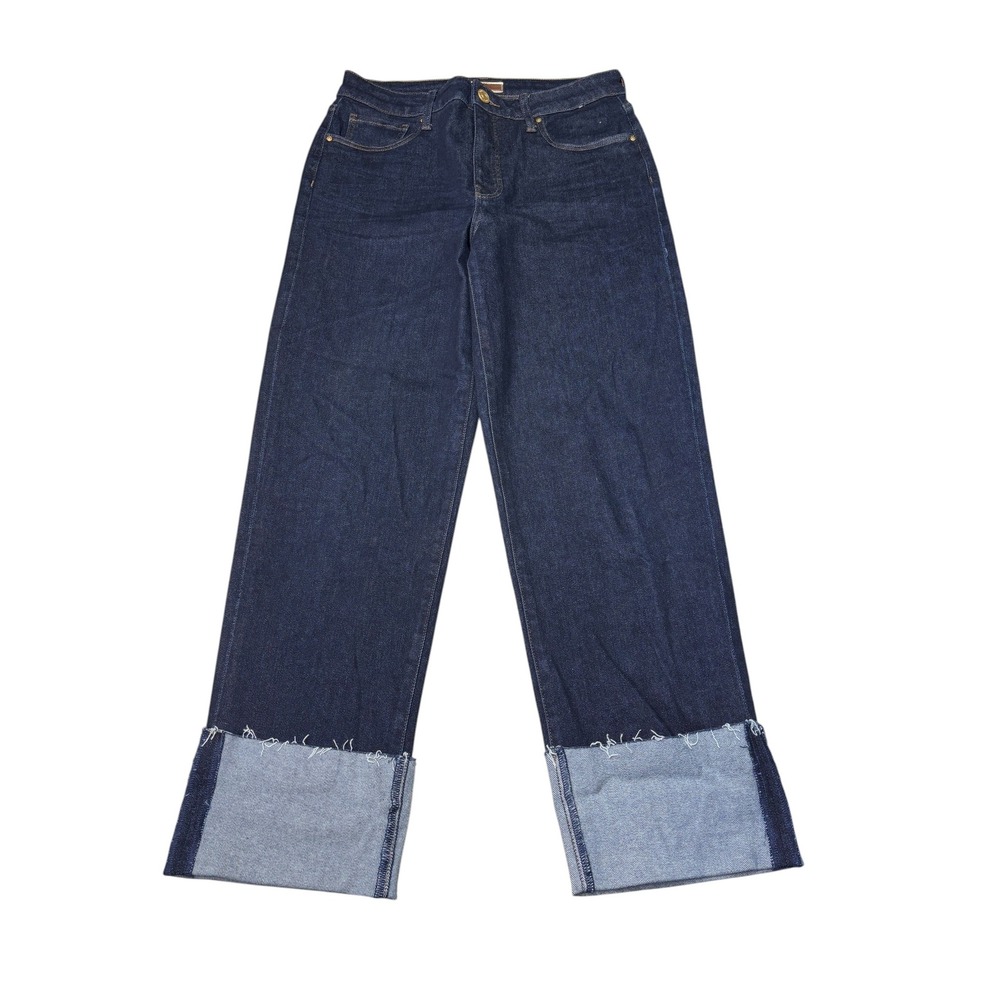 Kut from the Kloth Fay Fab High Rise Straight Leg Jeans Indigo Womens 4 W32 L28